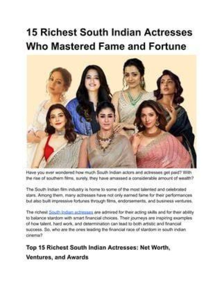 15 Richest Actresses in India 2023 Worth) Ai Blogify