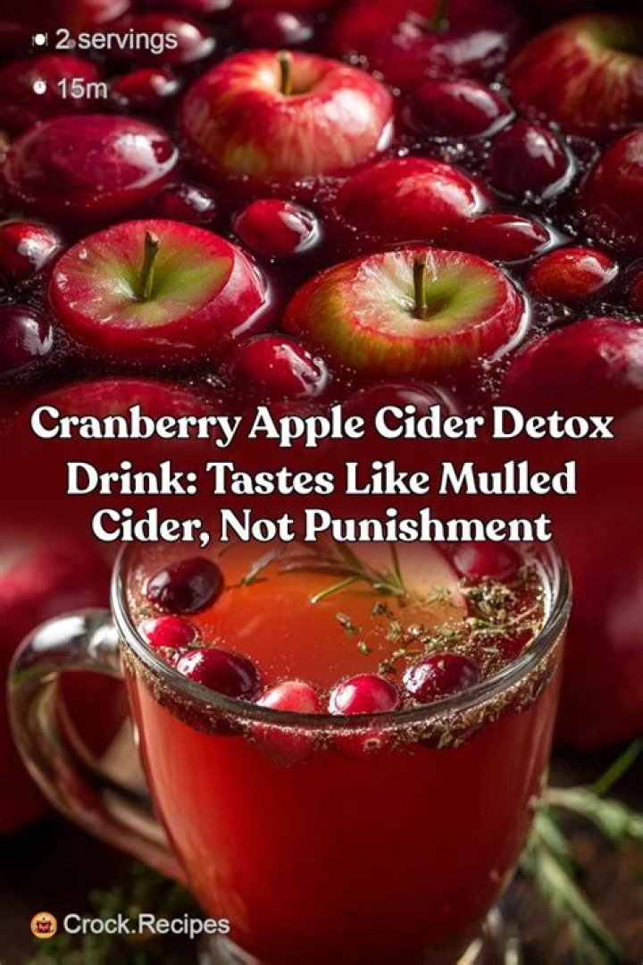 3Ingredient Cranberry Apple Cider Detox Drink Apple cider detox