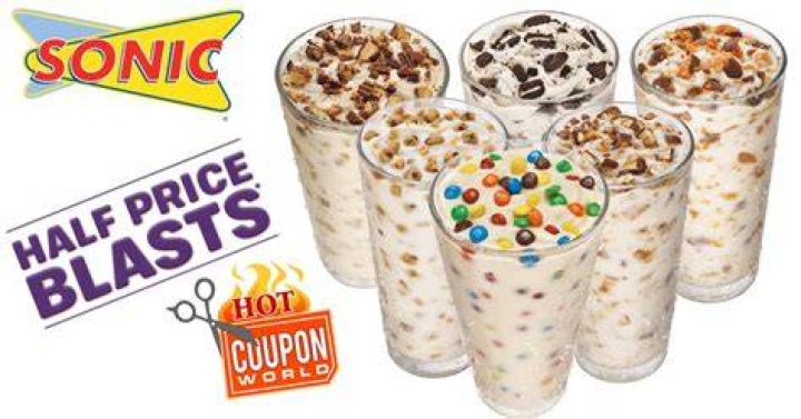 Are blasts half off at Sonic? ·