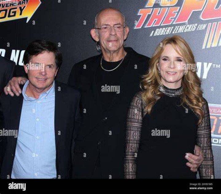 Back to the Future Stars Michael J. Fox, Christopher Lloyd, Lea Thompson and Tom Wilson