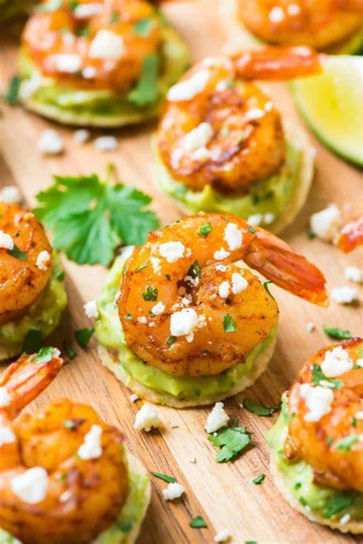 cajun shrimp appetizer with avocado and cucumber Recipe in 2021