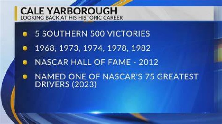 Cale Yarborough Obituary Florence Sc Nascar Hall