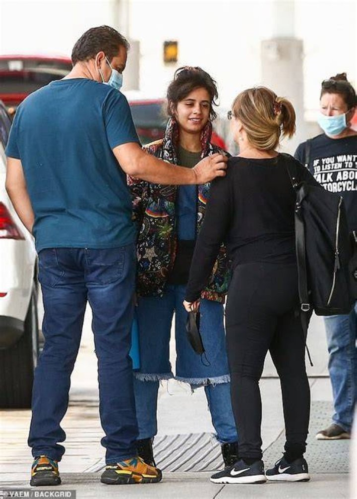 Camila Cabello dons bizarre double denim look while visiting her