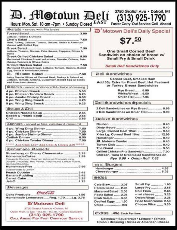Discover The Flavorful World Of D.motown Deli & Food Truck