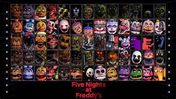 Every major FNaF character in one poster r/fivenightsatfreddys