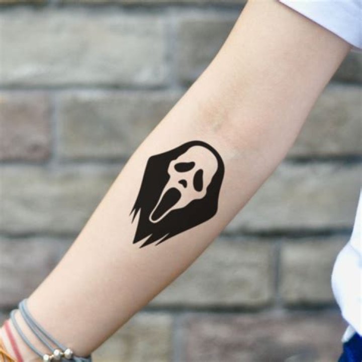 Ghostface Halloween Temporary Tattoo Sticker (Set of 2) Movie tattoos