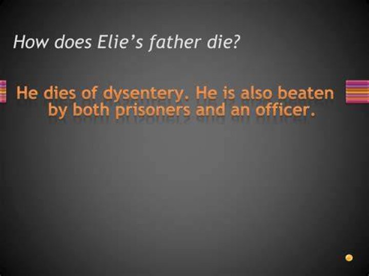 How did Elie’s father die in night? |