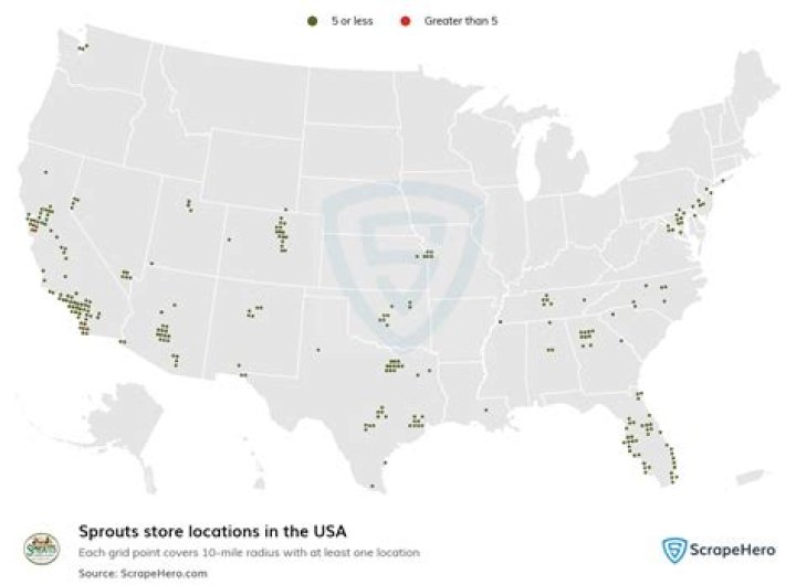 How many sprouts stores are there in the US? ·