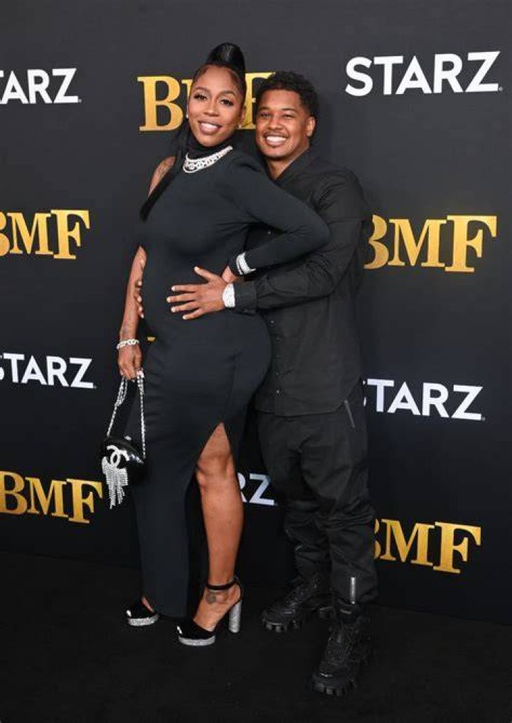 Kash Doll with boyfriend Tracy T during the BMF event.