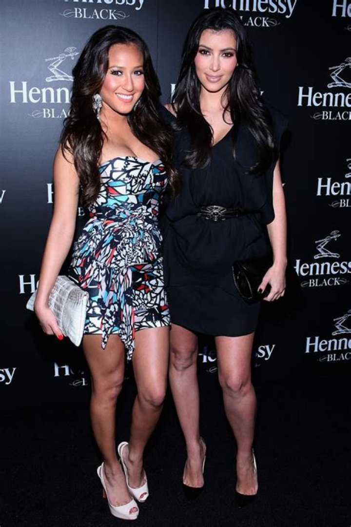 Kim Kardashian and Adrienne Bailon at the Girls Gone Wild Magazine