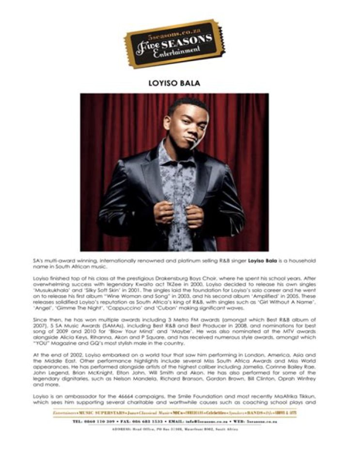 Loyiso Bala Biography