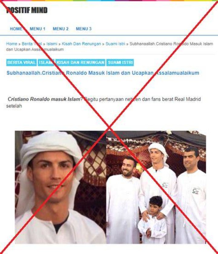 Misleading claim that Cristiano Ronaldo 'converted to Islam' circulates