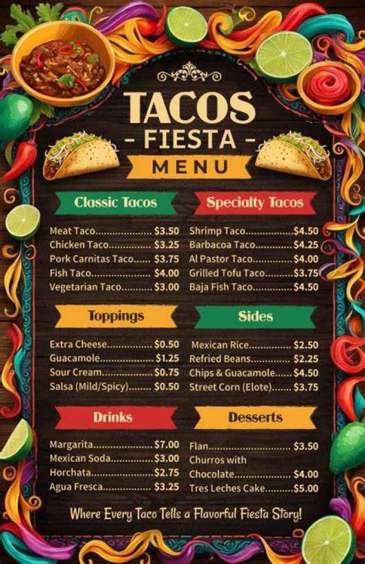 Online Menu of Taco Fiesta, Horse Shoe, NC