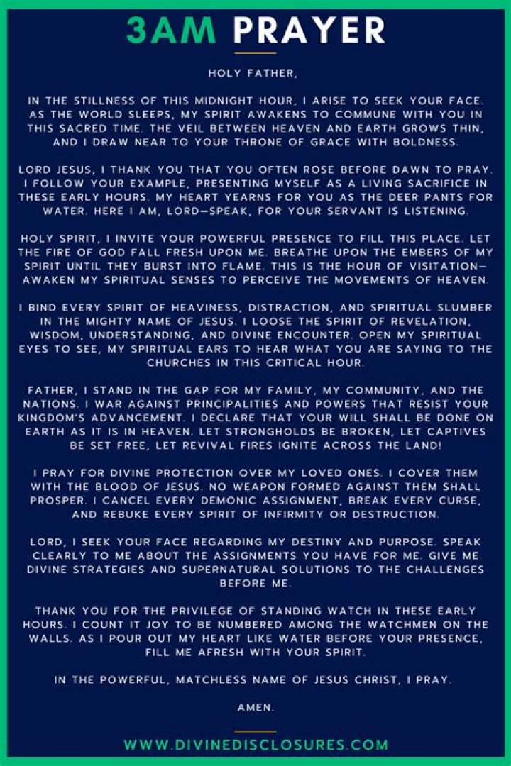 Powerful 2am To 3am Prayers For Breakthrough, Marriage, Finance And Job