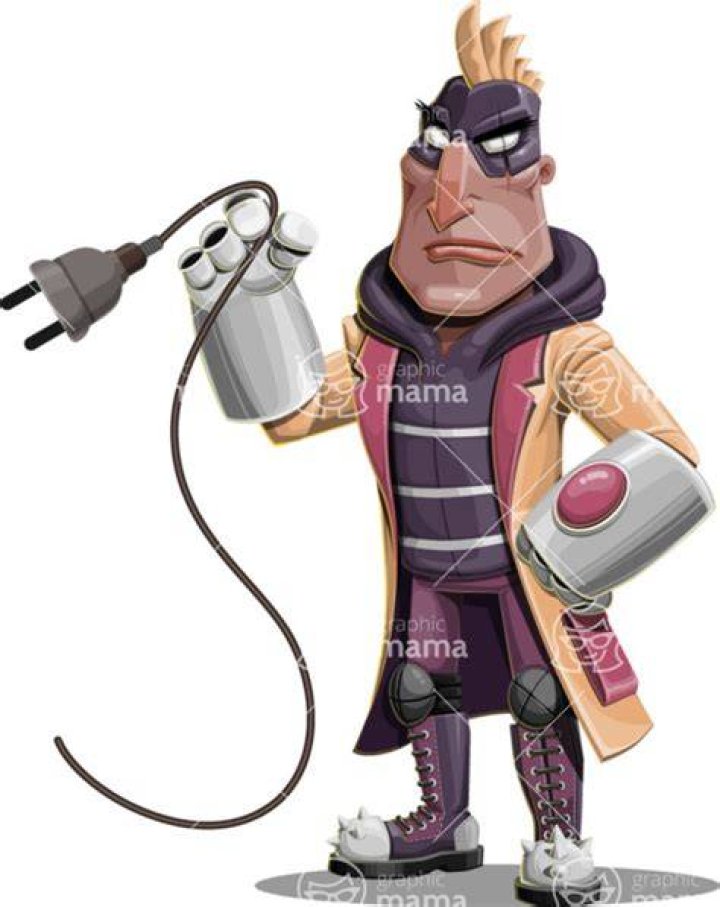 Radar Character Holding Electric Plug Stock Illustration Illustration