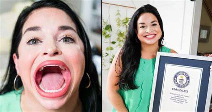Samantha Ramsdell Sets Guinness World Record for Largest Mouth