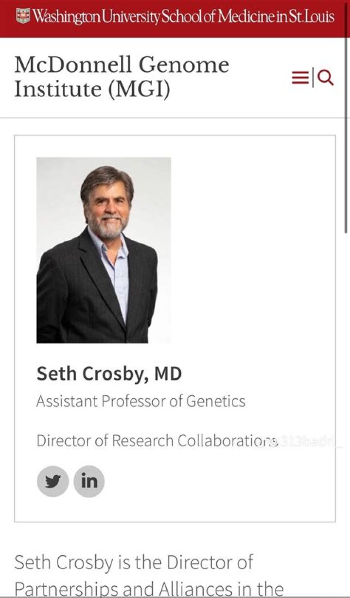 Seth CROSBY Washington University in St. Louis, Missouri WUSTL