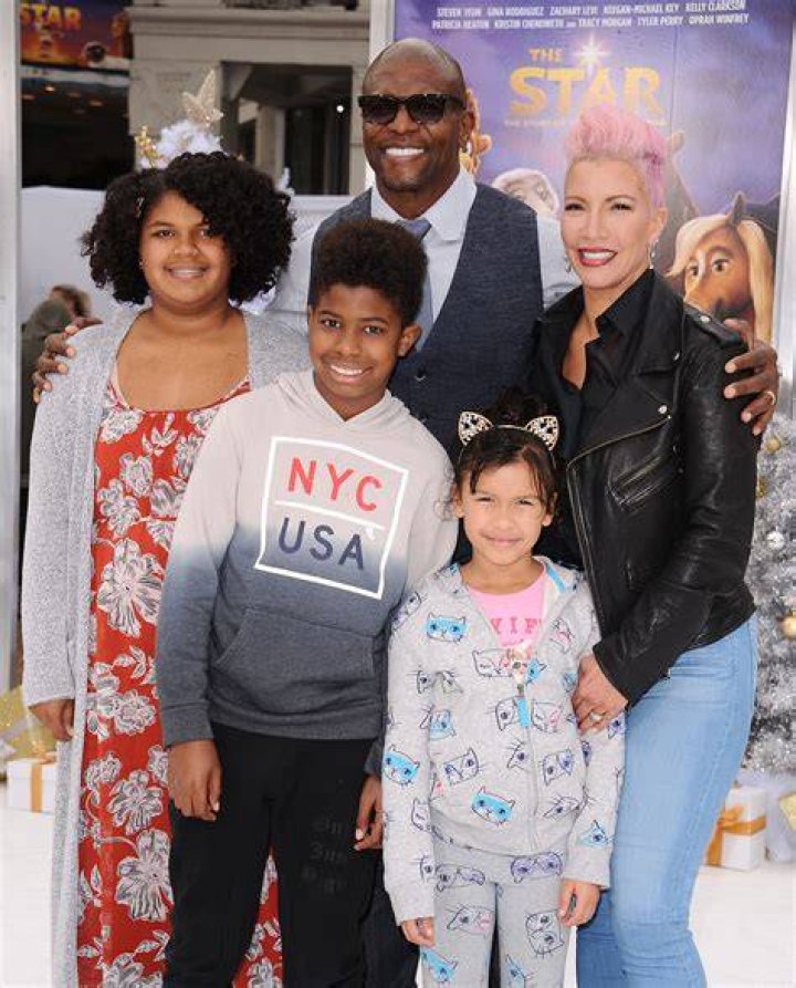 Terry Crews and his kids Wynfrey and Isaiah attending the 'Rampage