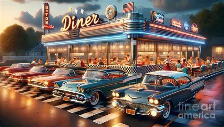 The Diner Artwork Digital Art by Donna Kirby Fine Art America