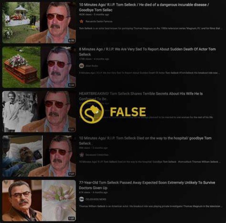 Tom Selleck Is Not Dead, Despite 'Sad News' Rumors TrendRadars