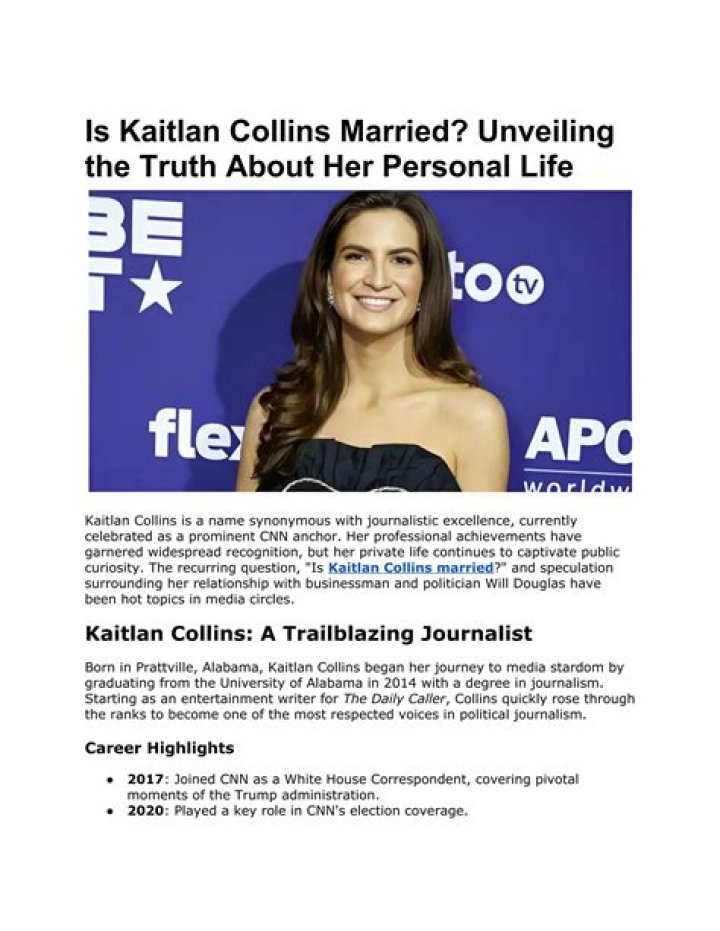 Unveiling The Truth: Kaitlan Collins' Engagement Status Revealed