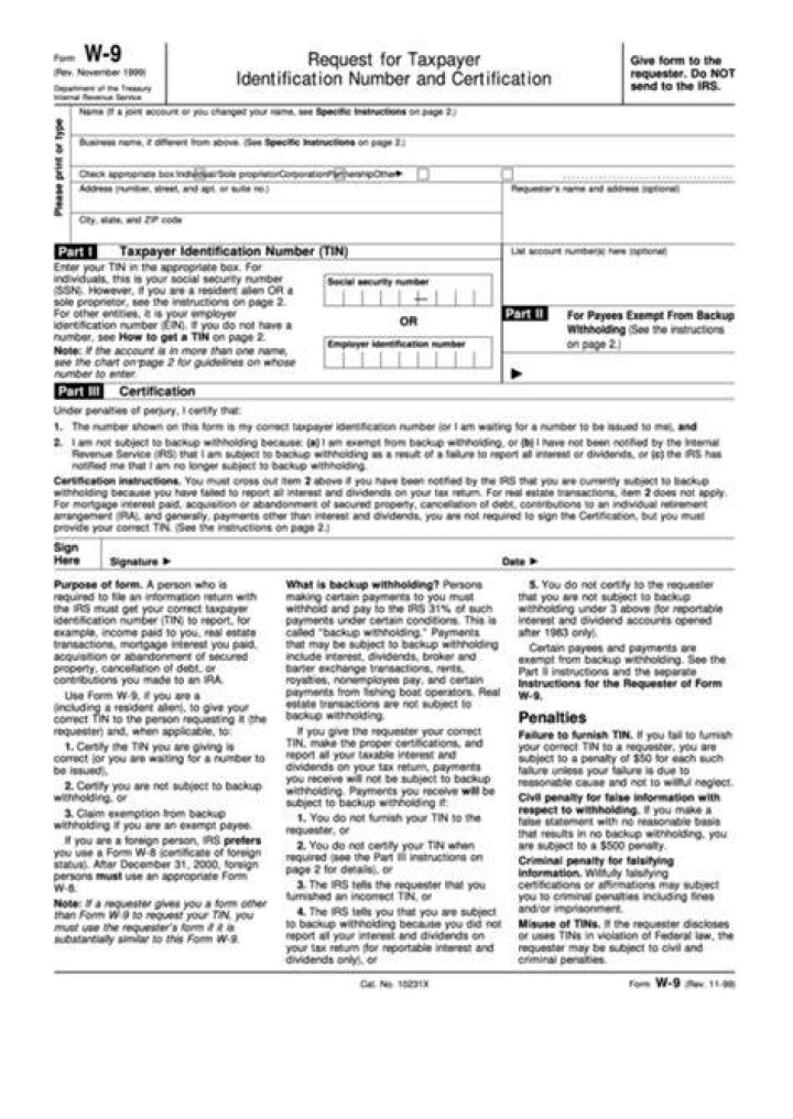 W9 Form 2021 Printable Pdf Calendar Printables Free Blank