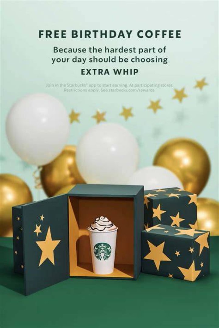 What do you get for free at Starbucks on your birthday? ·
