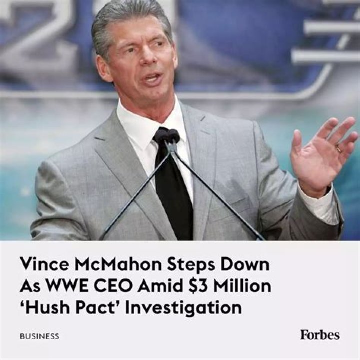 WSJ Report Vince McMahon steps down as WWE CEO; paid 15 million in